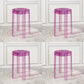 Glam Indoor-Outdoor Acrylic Chair Backless Stacking Side Chair
