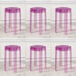Glam Indoor-Outdoor Acrylic Chair Backless Stacking Side Chair