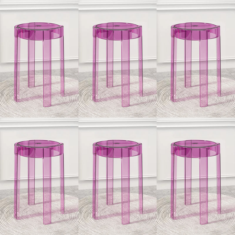 Glam Indoor-Outdoor Acrylic Chair Backless Stacking Side Chair