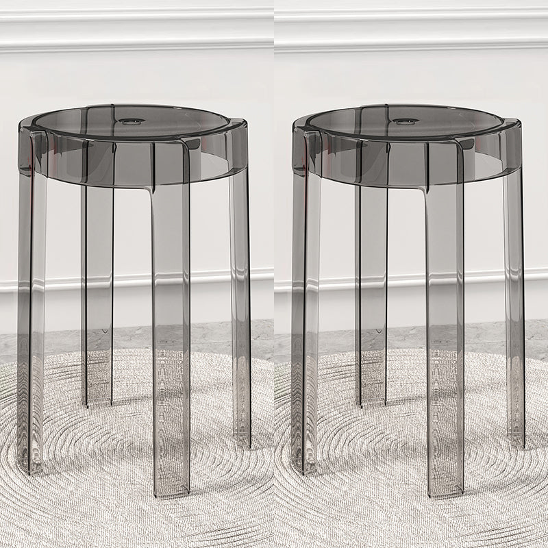 Glam Indoor-Outdoor Acrylic Chair Backless Stacking Side Chair