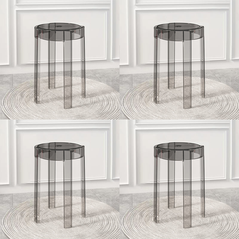 Glam Indoor-Outdoor Acrylic Chair Backless Stacking Side Chair