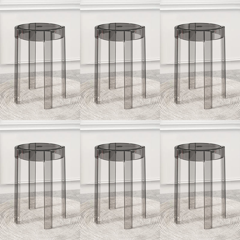 Glam Indoor-Outdoor Acrylic Chair Backless Stacking Side Chair