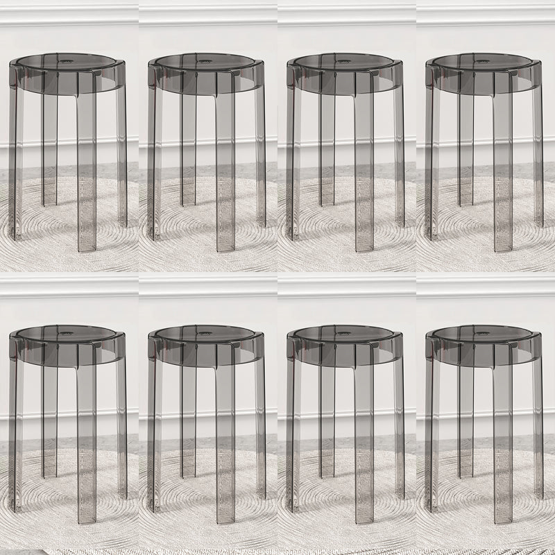 Glam Indoor-Outdoor Acrylic Chair Backless Stacking Side Chair