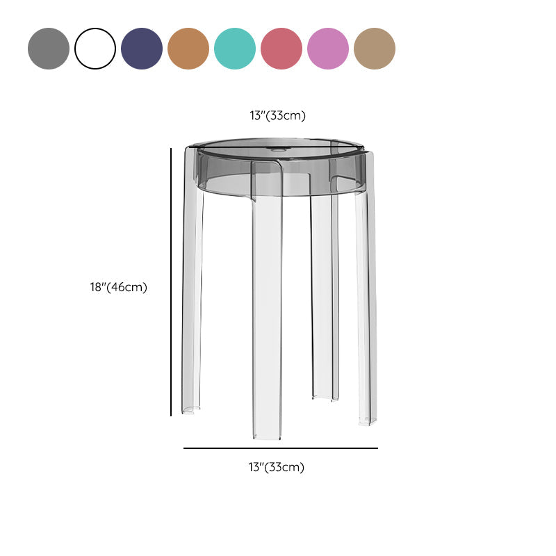 Glam Indoor-Outdoor Acrylic Chair Backless Stacking Side Chair