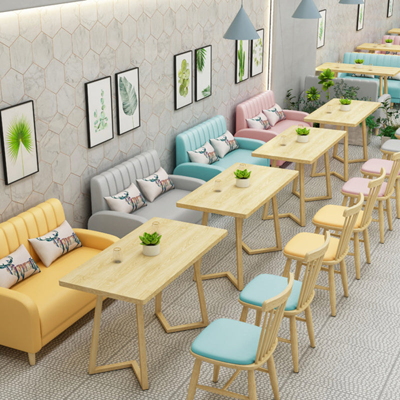 Contemporary Kitchen Dining Side Chair Slat Back Side Chair with Wood Legs Clearhalo 'Dining Chairs' 'Dining Tables & Seating' 'dining_chair' 'furn' 'furn_dining_chair' 'Furniture' 'Kitchen & Dining Furniture' 6357227