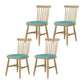Contemporary Kitchen Dining Side Chair Slat Back Side Chair with Wood Legs Blue 4 Piece Set Clearhalo 'Dining Chairs' 'Dining Tables & Seating' 'dining_chair' 'furn' 'furn_dining_chair' 'Furniture' 'Kitchen & Dining Furniture' 6357229