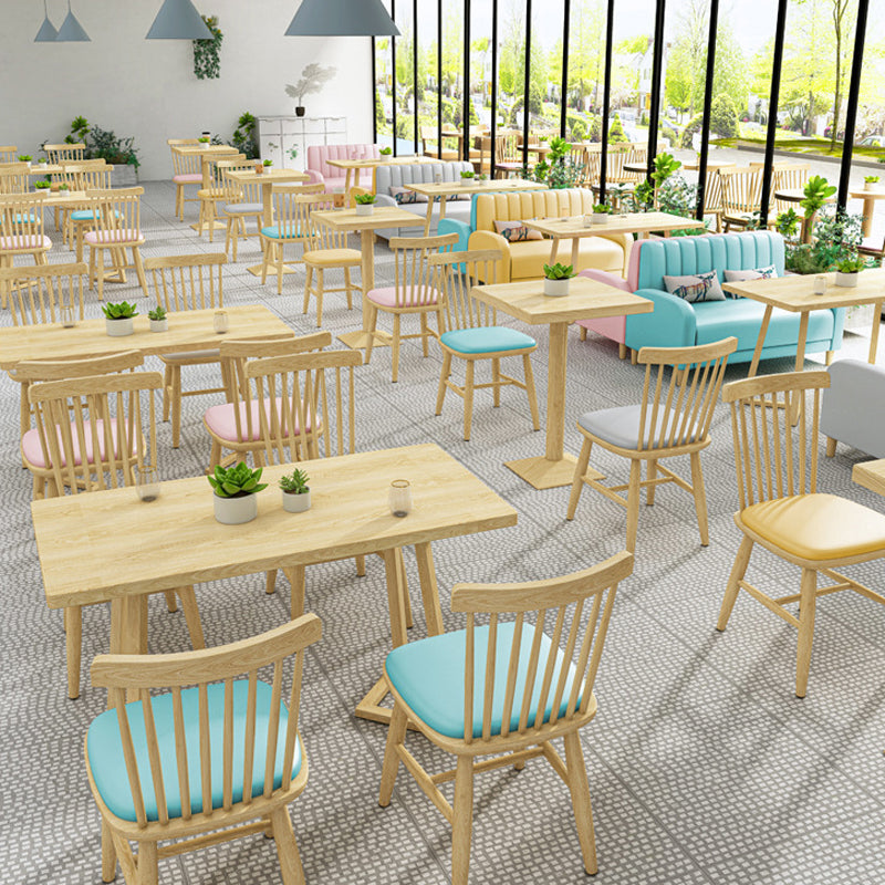 Contemporary Kitchen Dining Side Chair Slat Back Side Chair with Wood Legs Clearhalo 'Dining Chairs' 'Dining Tables & Seating' 'dining_chair' 'furn' 'furn_dining_chair' 'Furniture' 'Kitchen & Dining Furniture' 6357230