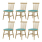 Contemporary Kitchen Dining Side Chair Slat Back Side Chair with Wood Legs Blue 6 Piece Set Clearhalo 'Dining Chairs' 'Dining Tables & Seating' 'dining_chair' 'furn' 'furn_dining_chair' 'Furniture' 'Kitchen & Dining Furniture' 6357232