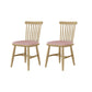 Contemporary Kitchen Dining Side Chair Slat Back Side Chair with Wood Legs Pink 2 Piece Set Clearhalo 'Dining Chairs' 'Dining Tables & Seating' 'dining_chair' 'furn' 'furn_dining_chair' 'Furniture' 'Kitchen & Dining Furniture' 6357237