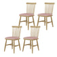 Contemporary Kitchen Dining Side Chair Slat Back Side Chair with Wood Legs Pink 4 Piece Set Clearhalo 'Dining Chairs' 'Dining Tables & Seating' 'dining_chair' 'furn' 'furn_dining_chair' 'Furniture' 'Kitchen & Dining Furniture' 6357238