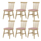 Contemporary Kitchen Dining Side Chair Slat Back Side Chair with Wood Legs Pink 6 Piece Set Clearhalo 'Dining Chairs' 'Dining Tables & Seating' 'dining_chair' 'furn' 'furn_dining_chair' 'Furniture' 'Kitchen & Dining Furniture' 6357239