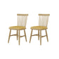 Contemporary Kitchen Dining Side Chair Slat Back Side Chair with Wood Legs Yellow 2 Piece Set Clearhalo 'Dining Chairs' 'Dining Tables & Seating' 'dining_chair' 'furn' 'furn_dining_chair' 'Furniture' 'Kitchen & Dining Furniture' 6357242