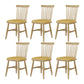 Contemporary Kitchen Dining Side Chair Slat Back Side Chair with Wood Legs Yellow 6 Piece Set Clearhalo 'Dining Chairs' 'Dining Tables & Seating' 'dining_chair' 'furn' 'furn_dining_chair' 'Furniture' 'Kitchen & Dining Furniture' 6357244