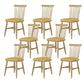 Contemporary Kitchen Dining Side Chair Slat Back Side Chair with Wood Legs Yellow 8 Piece Set Clearhalo 'Dining Chairs' 'Dining Tables & Seating' 'dining_chair' 'furn' 'furn_dining_chair' 'Furniture' 'Kitchen & Dining Furniture' 6357245