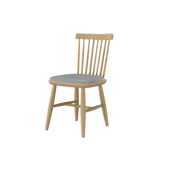 Contemporary Kitchen Dining Side Chair Slat Back Side Chair with Wood Legs Gray 1 Piece Clearhalo 'Dining Chairs' 'Dining Tables & Seating' 'dining_chair' 'furn' 'furn_dining_chair' 'Furniture' 'Kitchen & Dining Furniture' 6357246