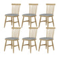 Contemporary Kitchen Dining Side Chair Slat Back Side Chair with Wood Legs Gray 6 Piece Set Clearhalo 'Dining Chairs' 'Dining Tables & Seating' 'dining_chair' 'furn' 'furn_dining_chair' 'Furniture' 'Kitchen & Dining Furniture' 6357249