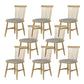 Contemporary Kitchen Dining Side Chair Slat Back Side Chair with Wood Legs Gray 8 Piece Set Clearhalo 'Dining Chairs' 'Dining Tables & Seating' 'dining_chair' 'furn' 'furn_dining_chair' 'Furniture' 'Kitchen & Dining Furniture' 6357250