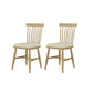 Contemporary Kitchen Dining Side Chair Slat Back Side Chair with Wood Legs Beige 2 Piece Set Clearhalo 'Dining Chairs' 'Dining Tables & Seating' 'dining_chair' 'furn' 'furn_dining_chair' 'Furniture' 'Kitchen & Dining Furniture' 6357252