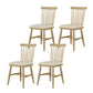 Contemporary Kitchen Dining Side Chair Slat Back Side Chair with Wood Legs Beige 4 Piece Set Clearhalo 'Dining Chairs' 'Dining Tables & Seating' 'dining_chair' 'furn' 'furn_dining_chair' 'Furniture' 'Kitchen & Dining Furniture' 6357253