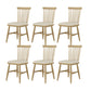 Contemporary Kitchen Dining Side Chair Slat Back Side Chair with Wood Legs Beige 6 Piece Set Clearhalo 'Dining Chairs' 'Dining Tables & Seating' 'dining_chair' 'furn' 'furn_dining_chair' 'Furniture' 'Kitchen & Dining Furniture' 6357254