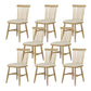 Contemporary Kitchen Dining Side Chair Slat Back Side Chair with Wood Legs Beige 8 Piece Set Clearhalo 'Dining Chairs' 'Dining Tables & Seating' 'dining_chair' 'furn' 'furn_dining_chair' 'Furniture' 'Kitchen & Dining Furniture' 6357255