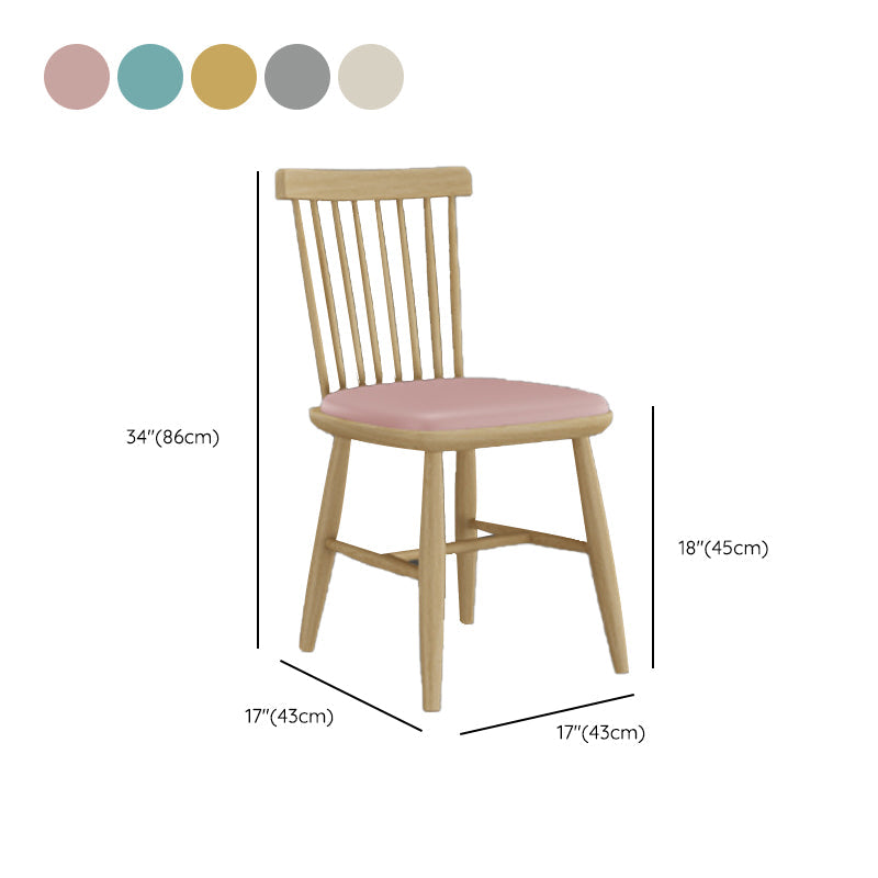 Contemporary Kitchen Dining Side Chair Slat Back Side Chair with Wood Legs Clearhalo 'Dining Chairs' 'Dining Tables & Seating' 'dining_chair' 'furn' 'furn_dining_chair' 'Furniture' 'Kitchen & Dining Furniture' 6357256