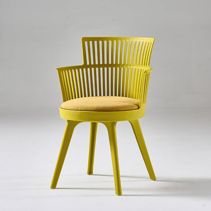 グラムプラスチックフレームダイニングアームチェア布張りファブリックアームチェア