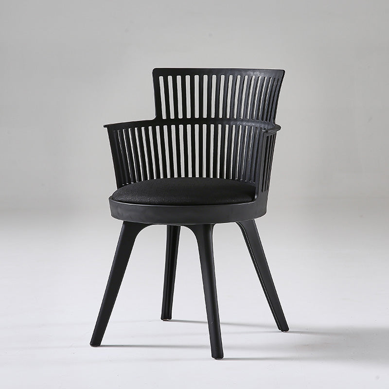 グラムプラスチックフレームダイニングアームチェア布張りファブリックアームチェア