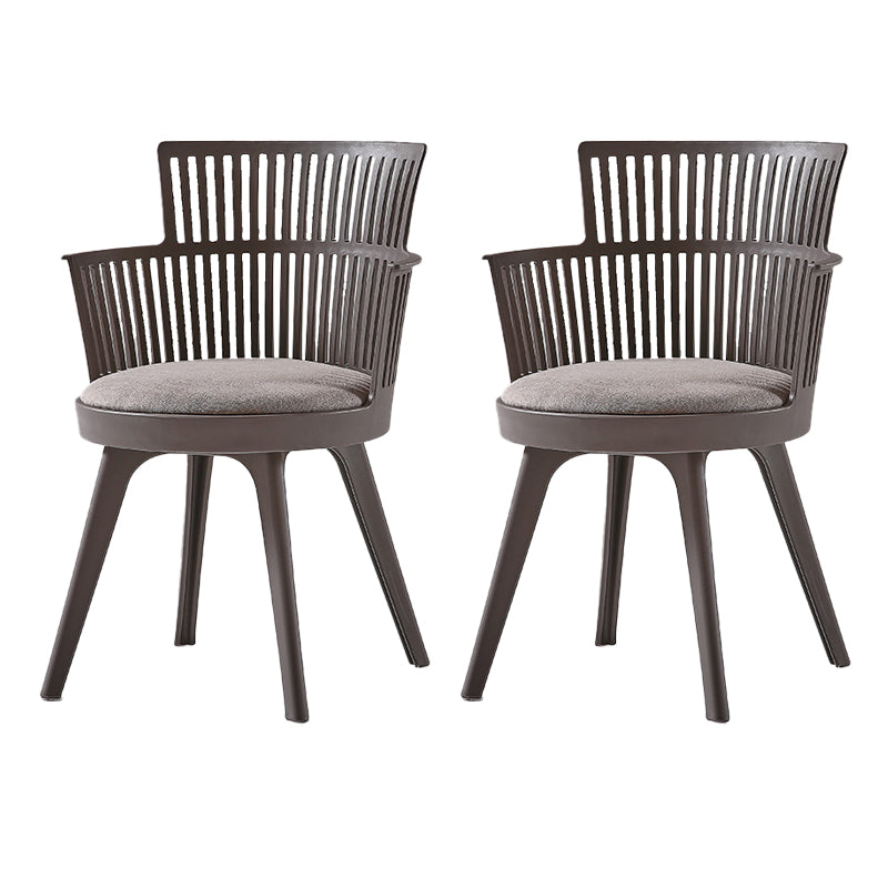 グラムプラスチックフレームダイニングアームチェア布張りファブリックアームチェア