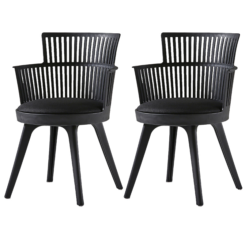 グラムプラスチックフレームダイニングアームチェア布張りファブリックアームチェア