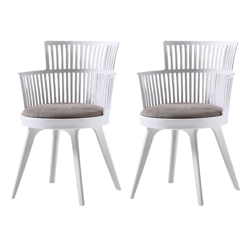 グラムプラスチックフレームダイニングアームチェア布張りファブリックアームチェア