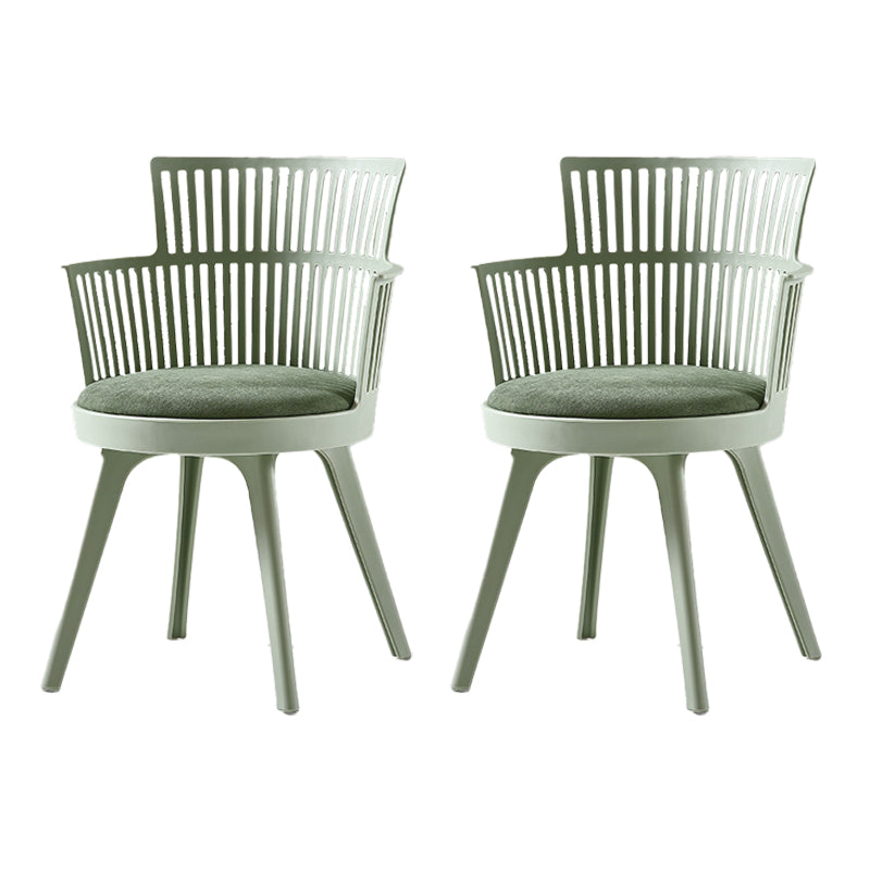 グラムプラスチックフレームダイニングアームチェア布張りファブリックアームチェア