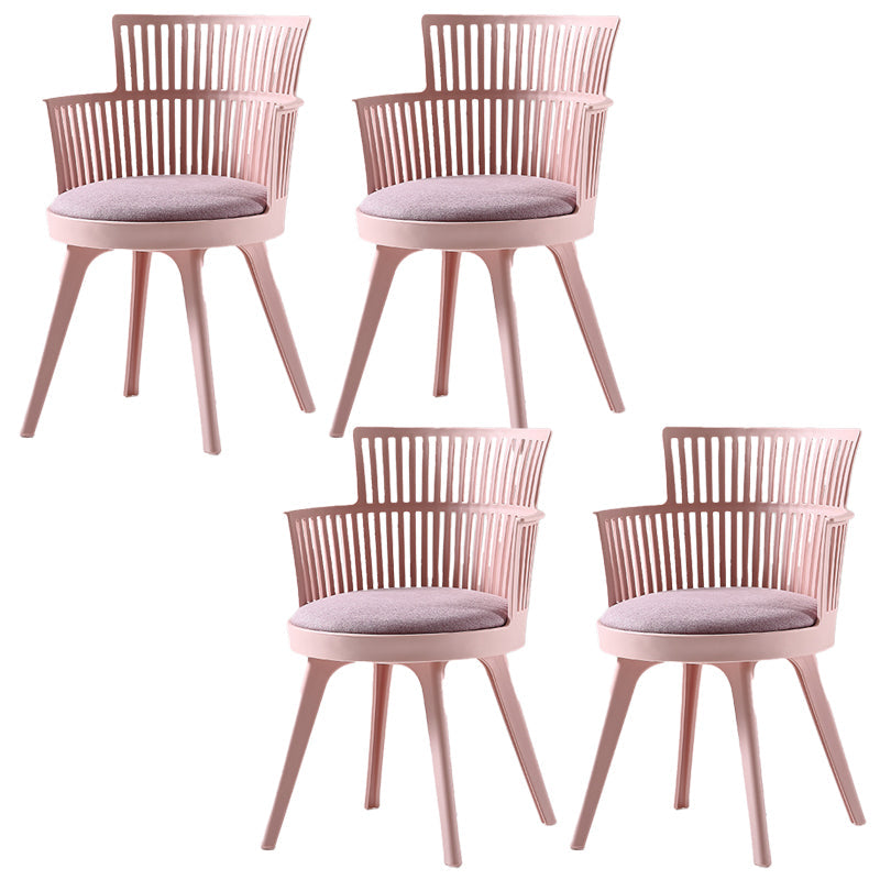 グラムプラスチックフレームダイニングアームチェア布張りファブリックアームチェア