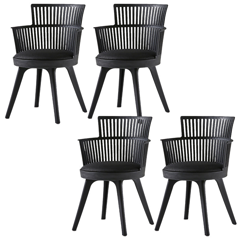 グラムプラスチックフレームダイニングアームチェア布張りファブリックアームチェア