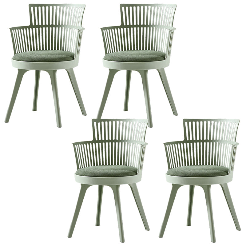 グラムプラスチックフレームダイニングアームチェア布張りファブリックアームチェア