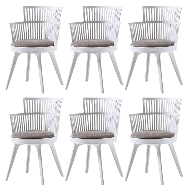 グラムプラスチックフレームダイニングアームチェア布張りファブリックアームチェア