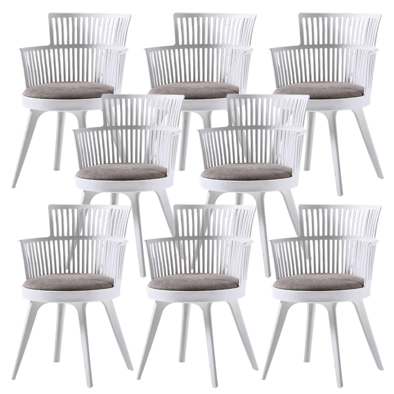 グラムプラスチックフレームダイニングアームチェア布張りファブリックアームチェア