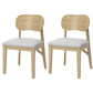 Wood Kitchen Dining Side Chair Upholstered Armless Dining Chairs Gray 2 Piece Set Clearhalo 'Dining Chairs' 'Dining Tables & Seating' 'dining_chair' 'furn' 'furn_dining_chair' 'Furniture' 'Kitchen & Dining Furniture' 6357303