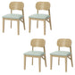 Wood Kitchen Dining Side Chair Upholstered Armless Dining Chairs Green 4 Piece Set Clearhalo 'Dining Chairs' 'Dining Tables & Seating' 'dining_chair' 'furn' 'furn_dining_chair' 'Furniture' 'Kitchen & Dining Furniture' 6357305