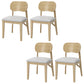 Wood Kitchen Dining Side Chair Upholstered Armless Dining Chairs Gray 4 Piece Set Clearhalo 'Dining Chairs' 'Dining Tables & Seating' 'dining_chair' 'furn' 'furn_dining_chair' 'Furniture' 'Kitchen & Dining Furniture' 6357307