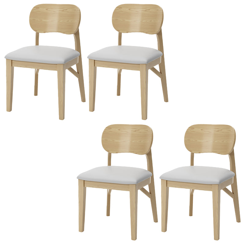 Wood Kitchen Dining Side Chair Upholstered Armless Dining Chairs Gray 4 Piece Set Clearhalo 'Dining Chairs' 'Dining Tables & Seating' 'dining_chair' 'furn' 'furn_dining_chair' 'Furniture' 'Kitchen & Dining Furniture' 6357307