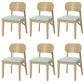 Wood Kitchen Dining Side Chair Upholstered Armless Dining Chairs Green 6 Piece Set Clearhalo 'Dining Chairs' 'Dining Tables & Seating' 'dining_chair' 'furn' 'furn_dining_chair' 'Furniture' 'Kitchen & Dining Furniture' 6357310