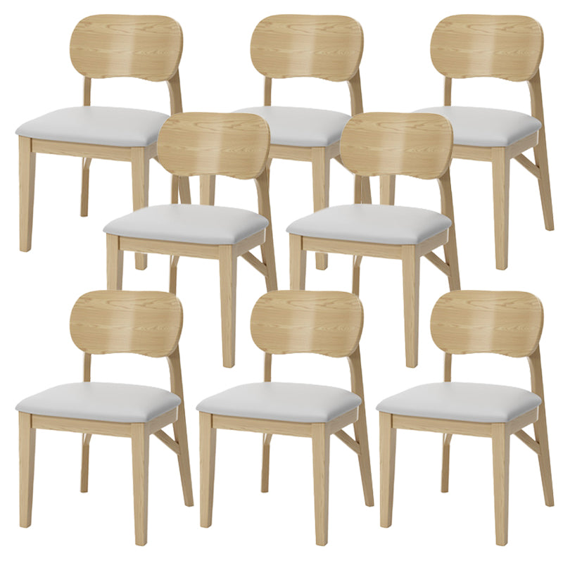 Wood Kitchen Dining Side Chair Upholstered Armless Dining Chairs Gray 8 Piece Set Clearhalo 'Dining Chairs' 'Dining Tables & Seating' 'dining_chair' 'furn' 'furn_dining_chair' 'Furniture' 'Kitchen & Dining Furniture' 6357315