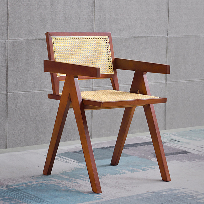 Sedia da pranzo in legno in legno di gomma aperta sedia da pranzo per sala da pranzo
