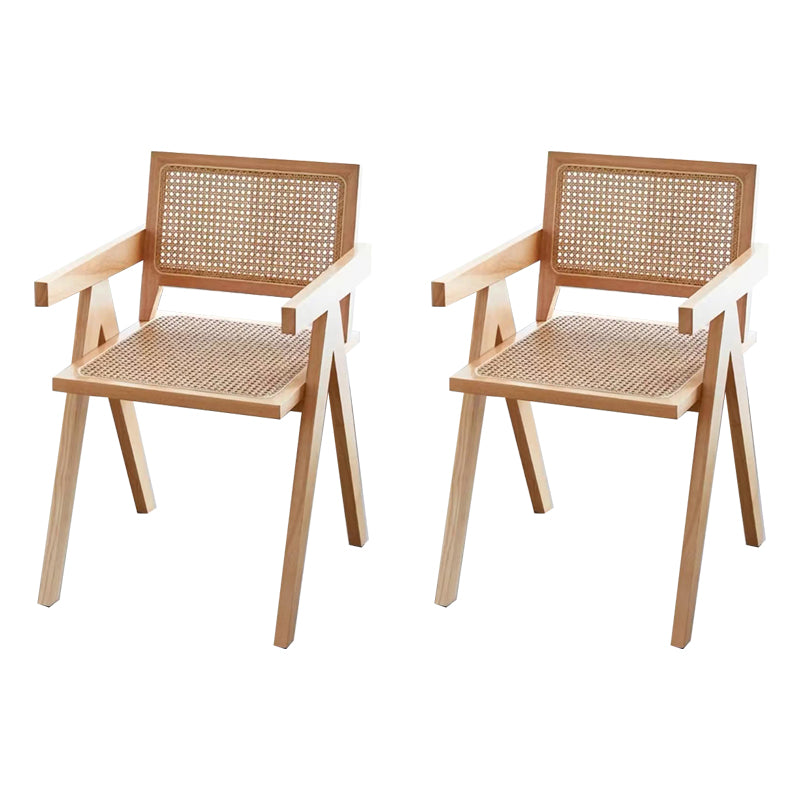 Sedia da pranzo in legno in legno di gomma aperta sedia da pranzo per sala da pranzo