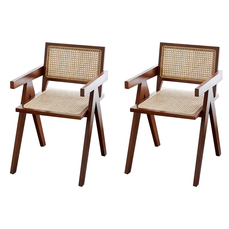 Sedia da pranzo in legno in legno di gomma aperta sedia da pranzo per sala da pranzo