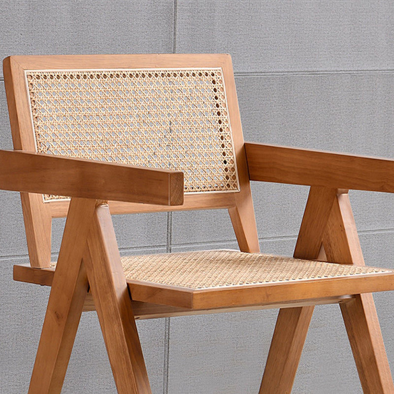 Sedia da pranzo in legno in legno di gomma aperta sedia da pranzo per sala da pranzo