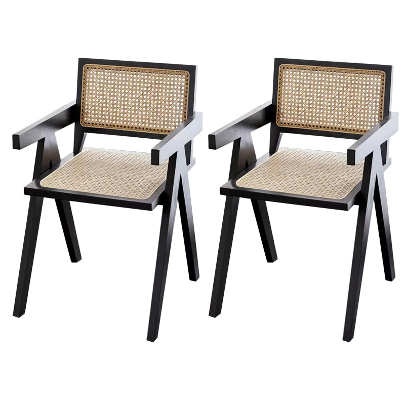 Sedia da pranzo in legno in legno di gomma aperta sedia da pranzo per sala da pranzo