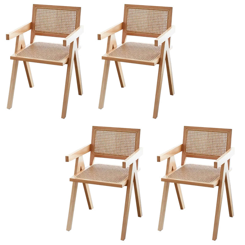 Sedia da pranzo in legno in legno di gomma aperta sedia da pranzo per sala da pranzo