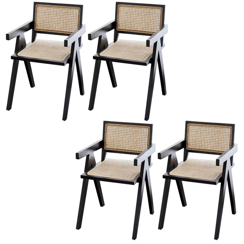 Sedia da pranzo in legno in legno di gomma aperta sedia da pranzo per sala da pranzo